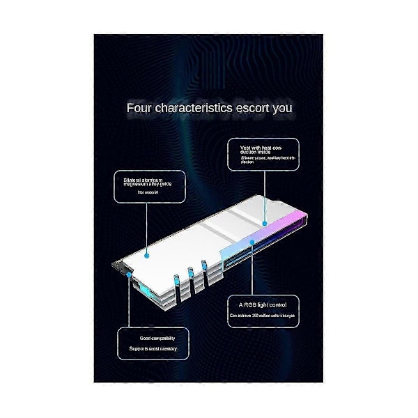 Computer DDR4 DDR5 5V ARGB Sync Hukommelse Radiator PC RGB Farverig RAM Køleplade Køler Køle Shim Ar