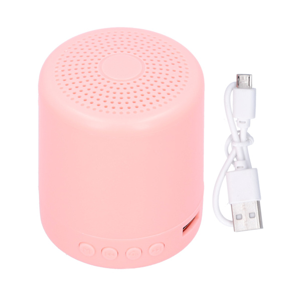 Trådlös Bluetooth-högtalare utomhus bärbar mini Hifi-högtalarlåda USB/minneskort/FMPink