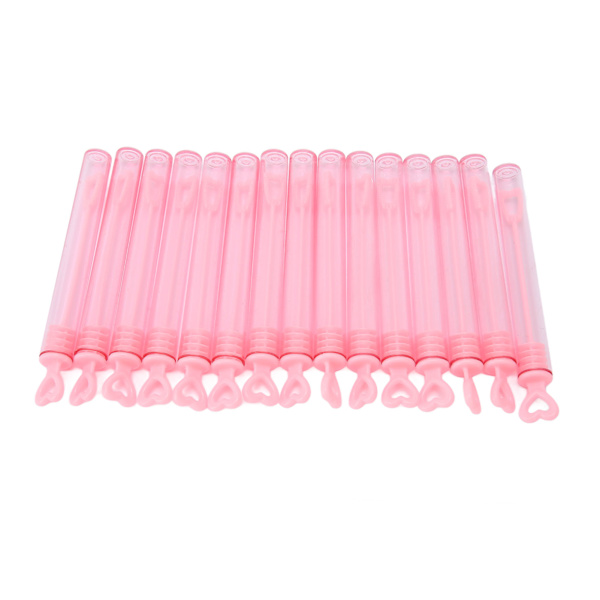 50 st Mini Bubble Wands för barn Hjärtformade Rosa Transparenta Bubble Sticks Party Favors för spelbelöningar bröllop