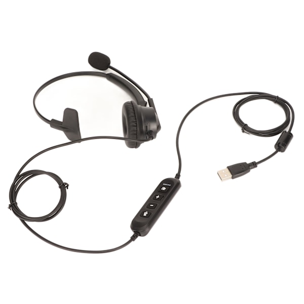 Single Ear Service Headset ENC Active Noise Cancellation USB Computer Headset for Office Kundeservice