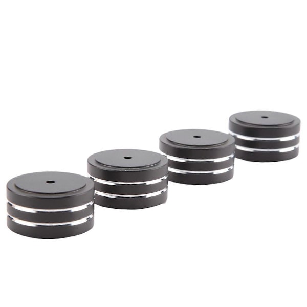 4 kpl 40x20 mm alumiinisia HIFI-vahvistimen kaiuttimien eristysjalkoja (musta)