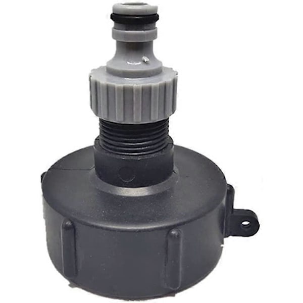 Hurtigkoblingsnippel for 1000L Tank, S60X6 IBC-kobling Multitanks Kranbeslag, Slangekobling for IBC Tankadapter (Plastutløp, 3/4')
