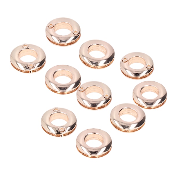 10 st ögonknappar i metall med slät yta, utsökt hög hårdhet, öljettkit för gör-det-själv-kläder, väskor, plånböcker, imitation guld