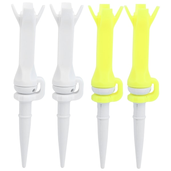 4Pcs PU Plastic 4 Claw Golf Tees 180 Degree Rotating Balls Playing Holder Accessory