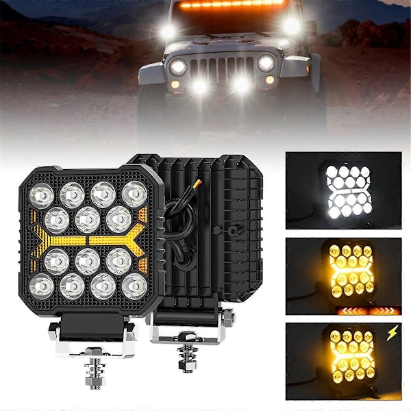 10 cm Bil LED Arbetslampa Strobe Strålkastare för Lastbil Bilar Suv Båt Svart