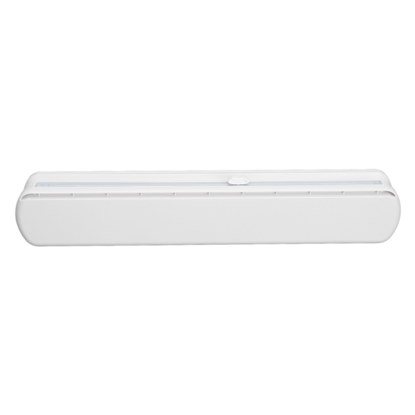 Dispenser for plastfolie med glidekutter, jevn kutting, justerbar, gjenbrukbar dispenser for klamrende film for tinnfolie S 37x6,5cm