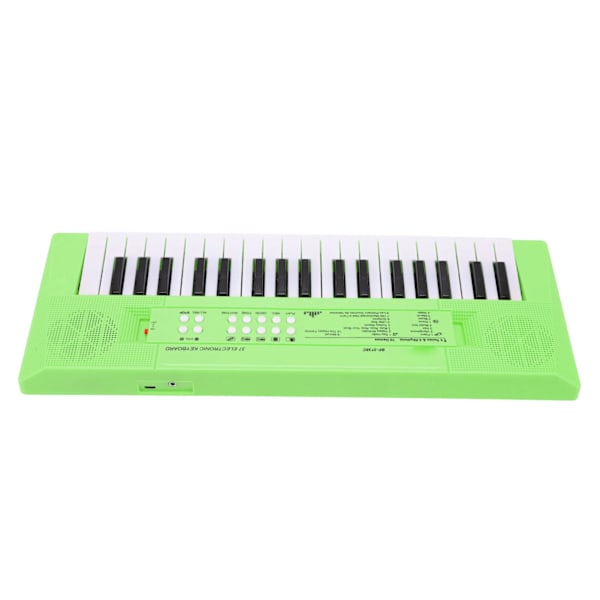 Elektroniskt piano keyboard barn 37 tangenter keyboard piano pedagogiskt instrument leksak med mikrofon grön