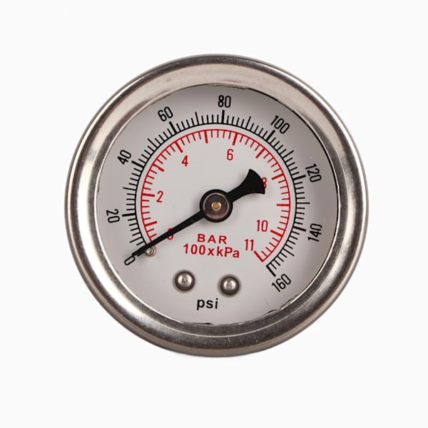 Universell justerbar bränsletrycksregulator för bil med mätare 160PSI (svart)