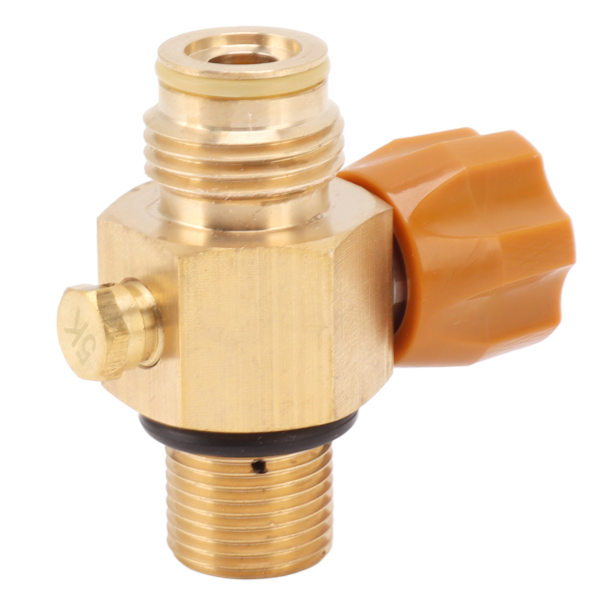 G1/2 14 CO2-cylinderpåfyllningsadapter Högtrycks M18x1.5 Påfyllningsadapter CO2-ventil Adaptergängkonverter 5000psi Maximalt tryck Guld