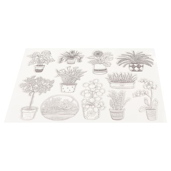Klar silikonforsegling utsøkt preget mal for papirkortlaging dekorasjon DIY scrapbooking vase