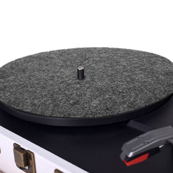 Levysoitin Platter Mat 12" tärinää estävä Audiophile Pad vinyylilevysoittimelle (musta)
