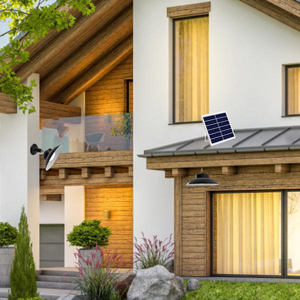 Solcellslampor utomhus LED solcellslampor 5000K 4000K 3000K dimbar belysning fjärrkontrollljus för inomhus trädgård uteplats garage