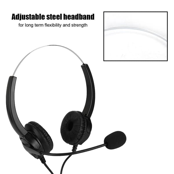 VH530D‑USB Call Center Kundeservice Headset Håndfrit Hovedmonteret Hovedtelefon til PC Computer
