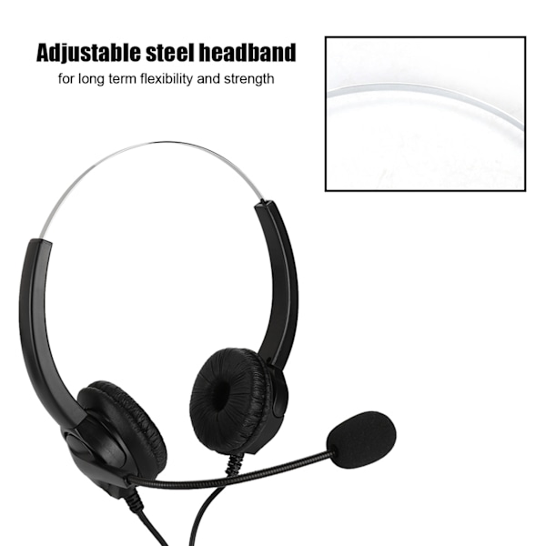 VH530D‑USB Kundtjänstheadset för Call Center, Handsfree, Huvudmonterat, för PC-dator