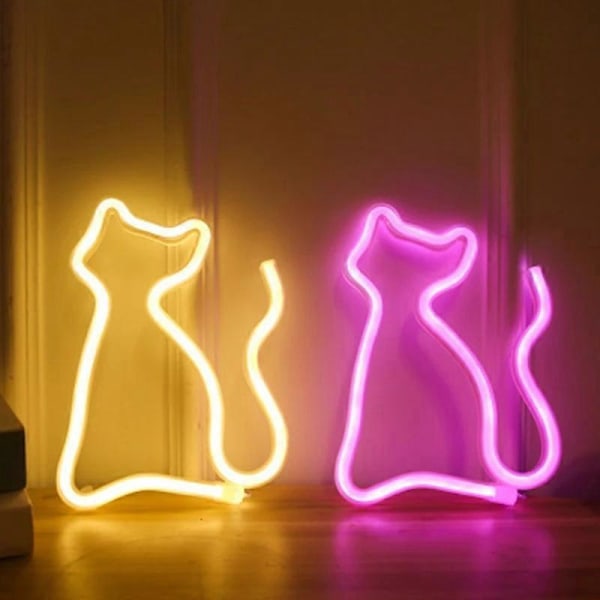 LED Neon Skylt Konst Dekorativa Lampor Bordsdekoration Neonlampa med Bas för Barn Pojke och Flicka Sovrum Unik Gåva för Alla Tillfällen (Varmvit)