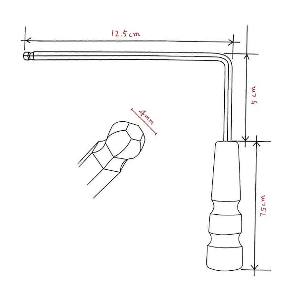 Gitarr Truss Rod Hexnyckelset Gitarrreparationsverktygssats
