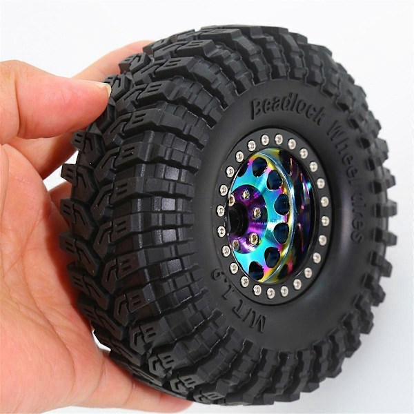 Hjuldekk for FCX10 Axial SCX10 Pro SCX10 UTB18 TRX4 Sølv