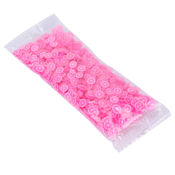 10g / pose Polymer Clay Fruktformet negleskive Søt neglharpiks smykkefremstilling dekorasjonRød sitron