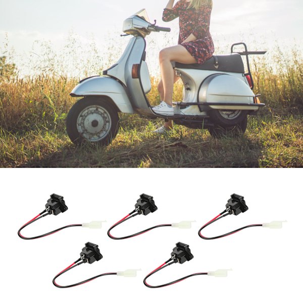5 STK Plast Holdbar Professionel Ladestik Oplader Interface Connector til E Bike Trehjulet cykel Generelt