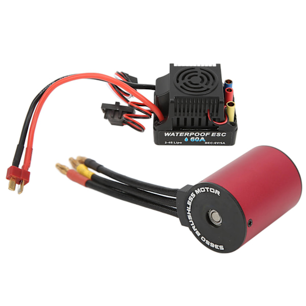 S3650 2300V børsteløs motor + 60A børsteløs ESC combo RC bildele til 1/10 fjernstyret bil