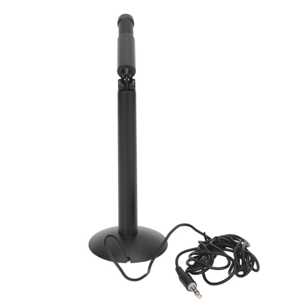 Stationär datormikrofon justerbart fäste bärbar hopfällbar kondensatormikrofon svart