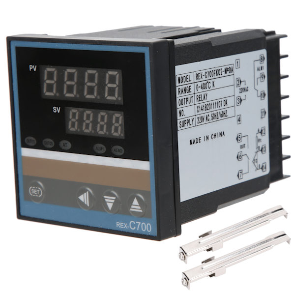 BERM PID-termostaatti Digitaalinen näyttö Lämpötilan säädin 220V REX-C700FK02-M x DA