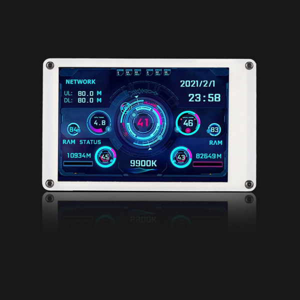 3,5 tommers PC Temp Monitor Dobbel USB-grensesnitt IPS USB Mini-skjerm CPU GPU RAM HDD Data Monitor for AIDA64 for Windows for Linux