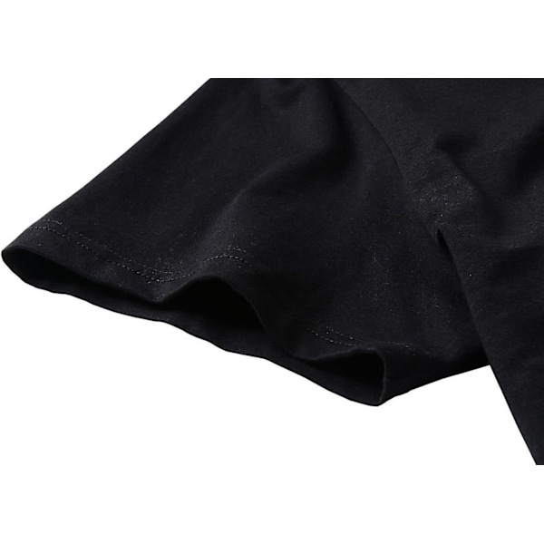Söta tonårstoppar för dam, T-shirts för tonårsflickor, Roliga T-shirts svart xl