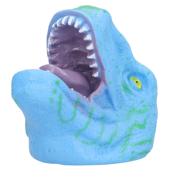 Dinosaur Hand Puppet Realistisk Mjuk Halloween Tyrannosaurus Rollspel Leksak för BarnBlå