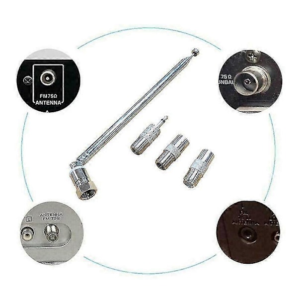 Bose Wave F Type Radioantenne FM Teleskopisk Antenne 3.5mm Adapter Kobling - Kjøp Nå!