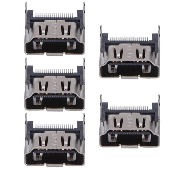 5 stk. spillkonsoll HDMI-kontaktportgrensesnitt erstatning for PS4 SLIM/PRO