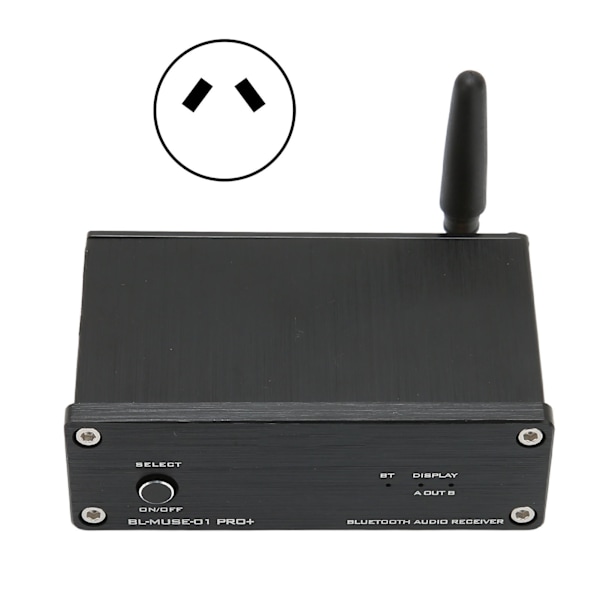 Bluetooth 5.1 Effektforsterker Lavt Tapsfri Kraftig Dekoding Format Hjemmelydforsterker 110‑240V Svart AU-plugg