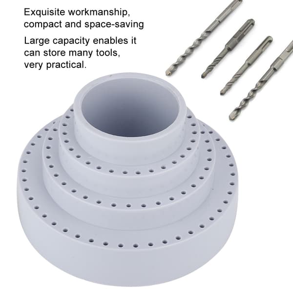 Roterende Rund Form Bor Opbevaringskasse Slibeværktøj Tip Stand Organizer