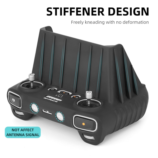Drone Controller Silikonetui til Mini 3 Pro Anti Scratch Støvsikker Blød Silikon Drone Controller Beskyttelseshylster med Hætte Grå