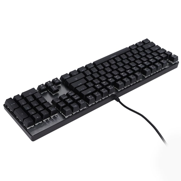 Mekanisk tastatur 50 millioner klikk Responsiv holdbar USB-grensesnitt Blå bryter 104 taster RGB-tastatur for datamaskin