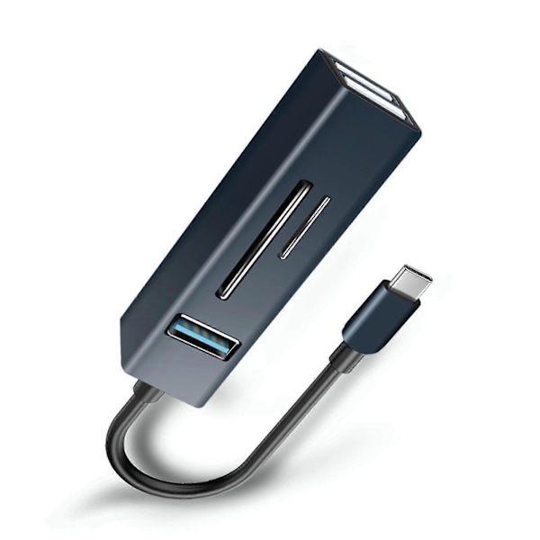 1x3.0+2x2.0 Usb Hub Med Tf Sd-kortplats 5 Portar Förlängd Kabel Splitter Adapter