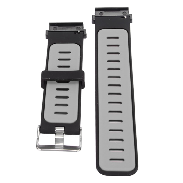 22 mm silikonklokkerem Dobbelfarget silikonklokkerem erstatning for Fenix ​​7 Black Grey