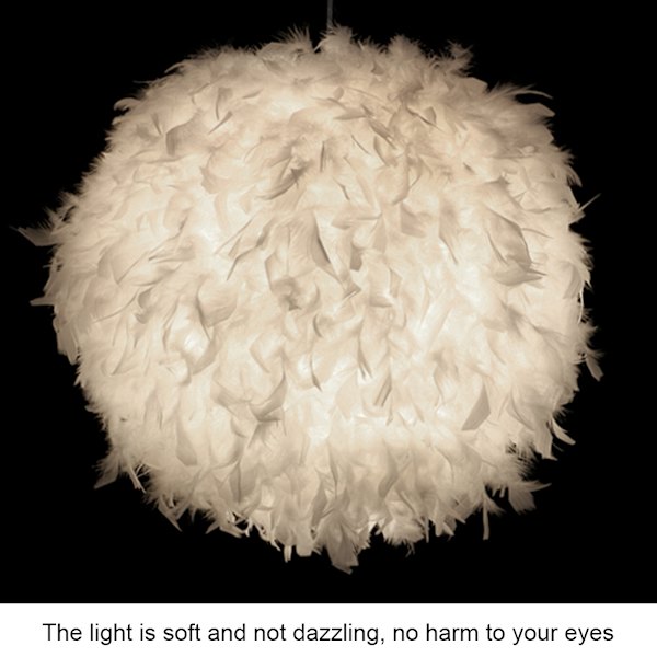 Fjäderhänge Pendellampa Hängande Lampa för Vardagsrum Utställningshall (Vit, S) 110-240V