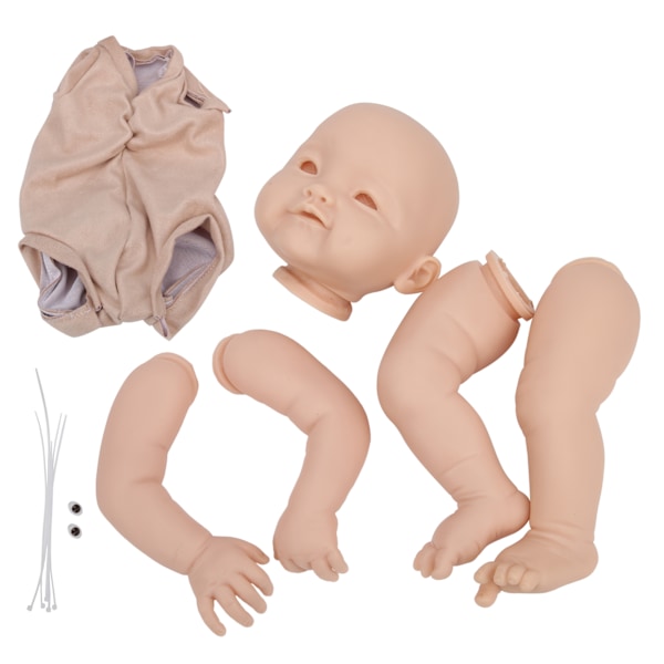 22-tums DIY Reborn-dockset Omålad Livsliknande Dockkit Tillbehör för Barn