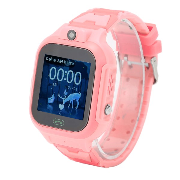 4G Kids Smartwatch IP67 vanntett berøringsskjerm 2-veis stemme videosamtale SOS Alarm HD Kamera Gutter Jenter Smartwatch Telefon Rosa