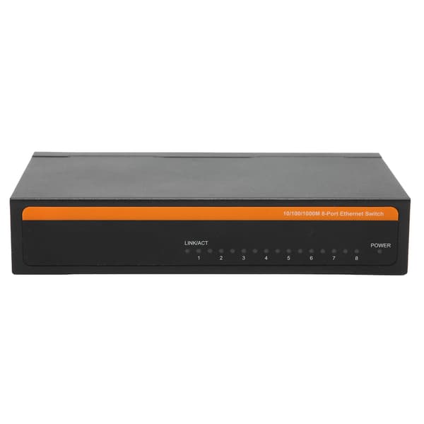 8-portars Gigabit Ethernet-switch TBCS5008E Plug Play Stabil Robust Aluminiumlegering Datornätverksswitchar 100-240V (US-kontakt)