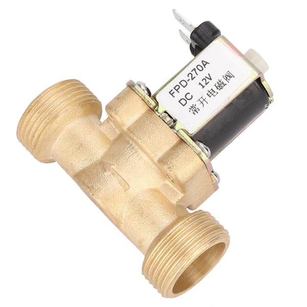 G3/4\" Normalt Åben Messing Solenoid Elektromagnetisk Ventil Vandindløbskontakt (DC12V)