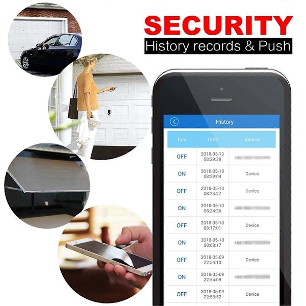 Smart Garageportåbner med RF433 MHz (Tuya WiFi)
