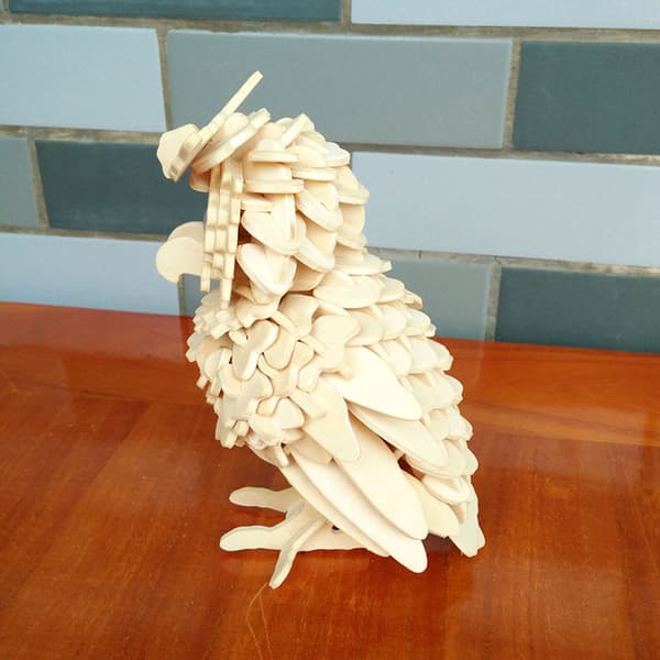 3D Træ Ugle Puslespil Jigsaw Træhåndværkssæt DIY Konstruktionspuslespil Legetøj til Børn