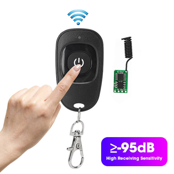 Mini trådløs switch 3.7V 6V 9V 12V fjernbetjening relæ controller strøm fjernbetjening TIL/FRA