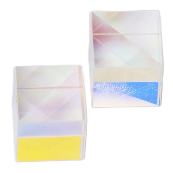 2 kpl Optinen lasiprisma Mini Fantastic Refraction Smoothing Educational RGB Dispersio Prisma Valokuvauksen opetukseen