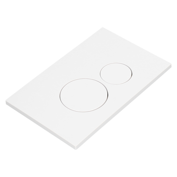 Toalett Vatten Tank Panel Vit ABS Fyrkantig Rund Knapp Dubbelspolning Panel med Dolda Kolumner