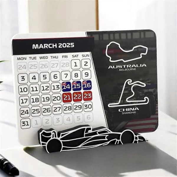 Racing Papirkalender Bordstationskalender