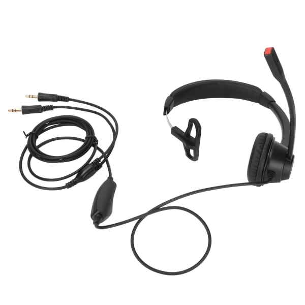 Telefon Headset Profesjonell høyttaler Volumjustering Mikrofon Mute Monaural PC Business Headset Svart