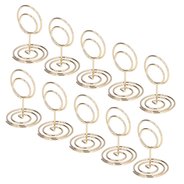 10 stk bordnummerholder Praktisk Praktisk Rund base Pålitelig Holdbar Stabil Elegant Stil Hjemmedekorasjon Gull
